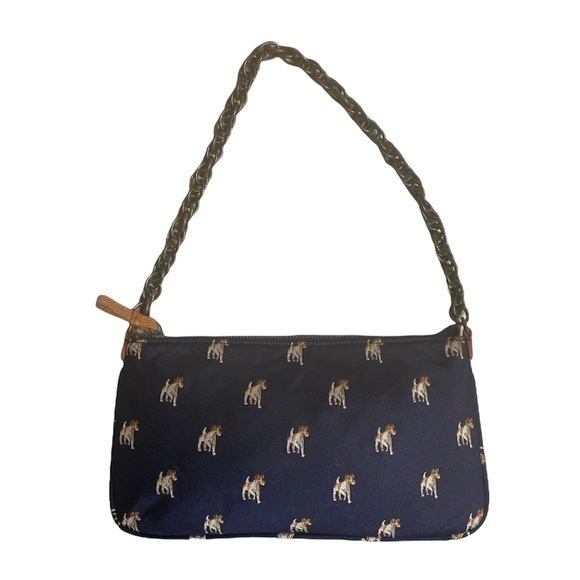 J crew blue dog wristlet